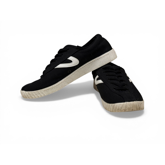 TRETORN WOMEN NYLITE PLUS CANVAS SNEAKER CLASSIC SHOES SZ 7 BLACK/WHITE - Picture 7 of 11